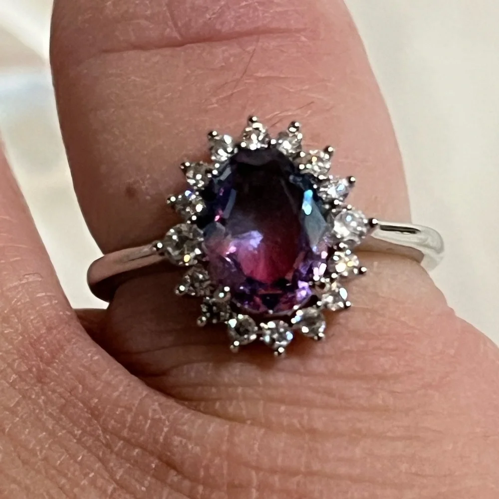 Fragrant Jewels Dual Tone Halo Ring